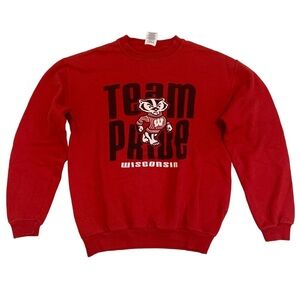 Vintage Jerzees NUBlend Red Wisconsin Badgers “Team Pride” Sweatshirt - XL
